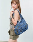 Retro Utility Multi-Pocket PU Leather Crossbody Bag