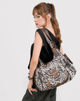 Vintage Multi-Pocket PU Shoulder Bag with Detachable Crossbody Strap