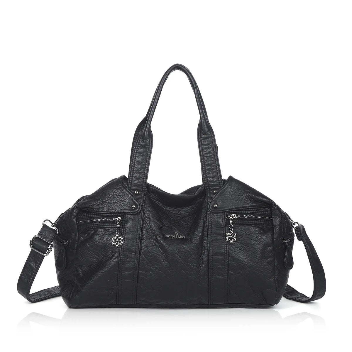Large-Capacity Multi-Pocket Convertible Satchel Shoulder/Crossbody Bag