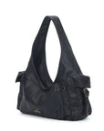 Wide-Strap Curved Hobo Shoulder Bag