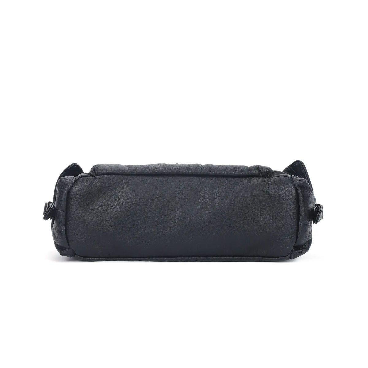 Wide-Strap Curved Hobo Shoulder Bag