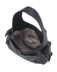Wide-Strap Curved Hobo Shoulder Bag