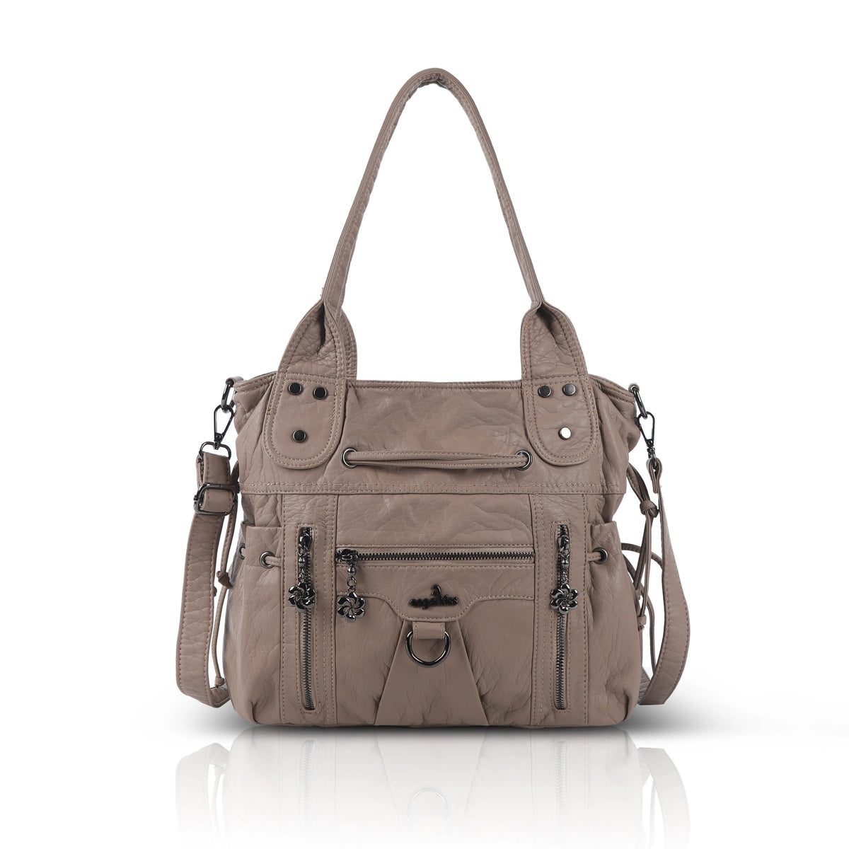 Vintage Multi-Pocket Organiser Shoulder Bag
