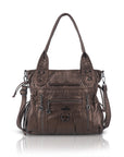 Vintage Multi-Pocket Organiser Shoulder Bag