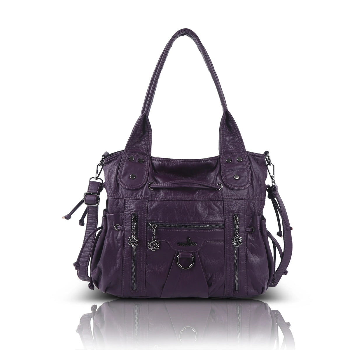 Vintage Multi-Pocket Organiser Shoulder Bag