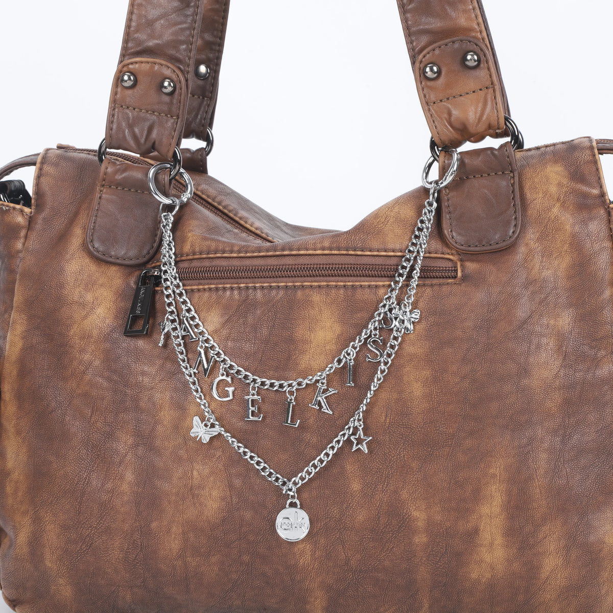Vintage Grunge Bag Chain with Angelkiss Letter Charms