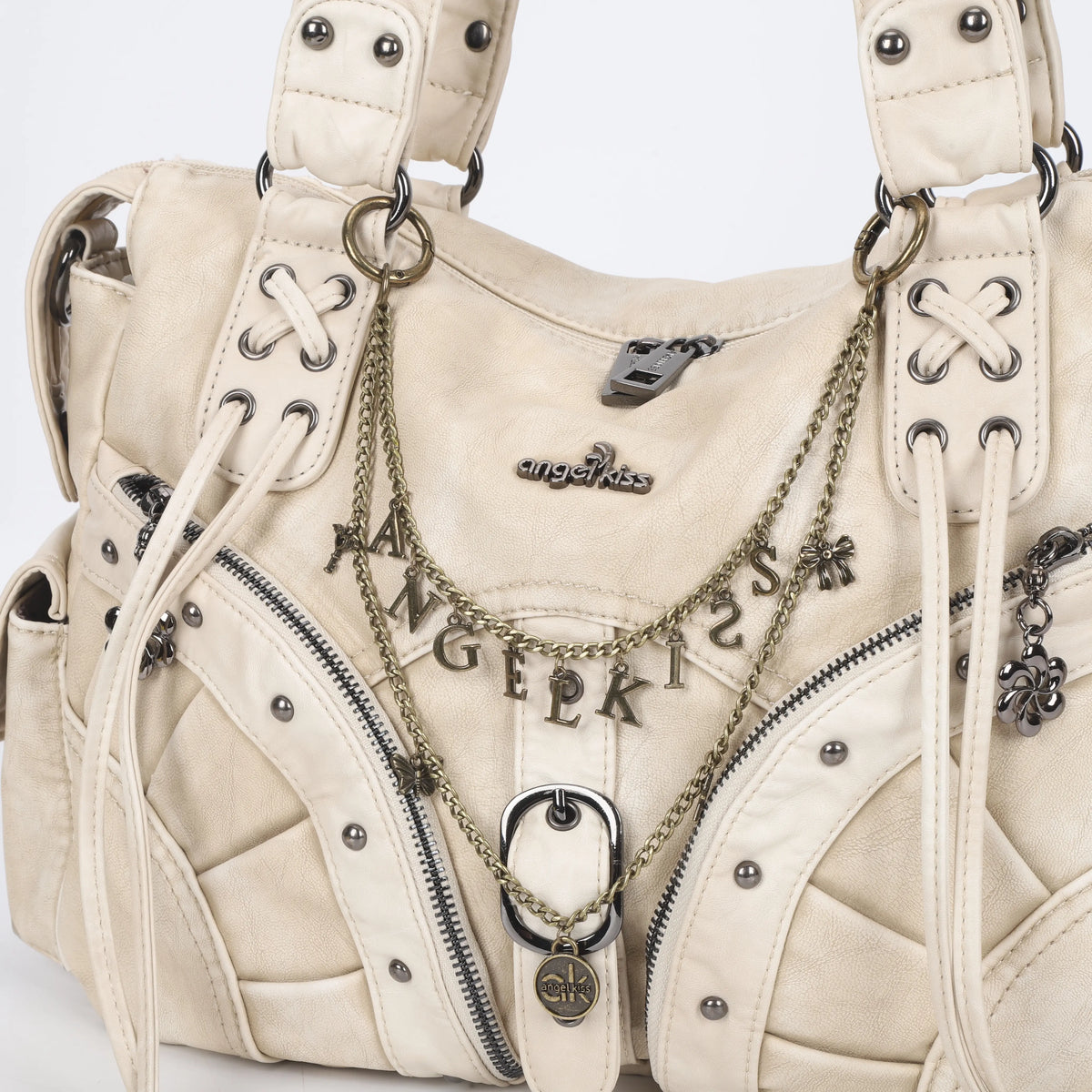 Vintage Grunge Bag Chain with Angelkiss Letter Charms