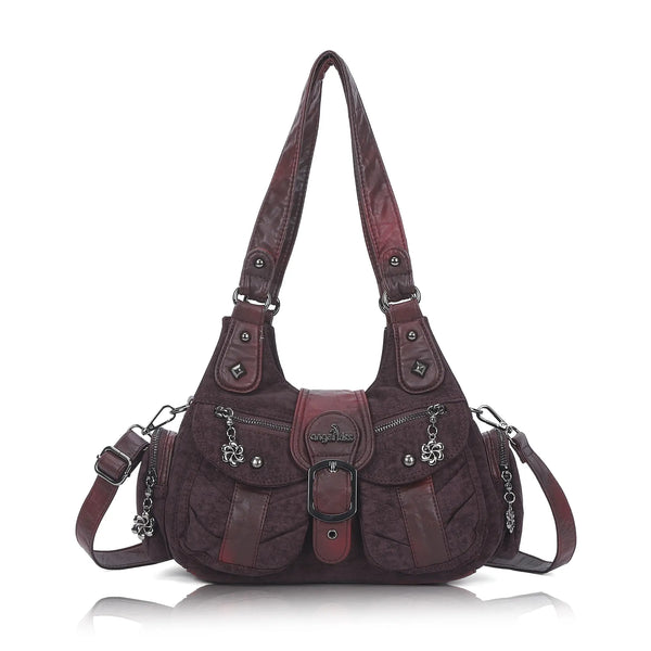 Relaxed Multi-Pocket Hobo Shoulder Bag
