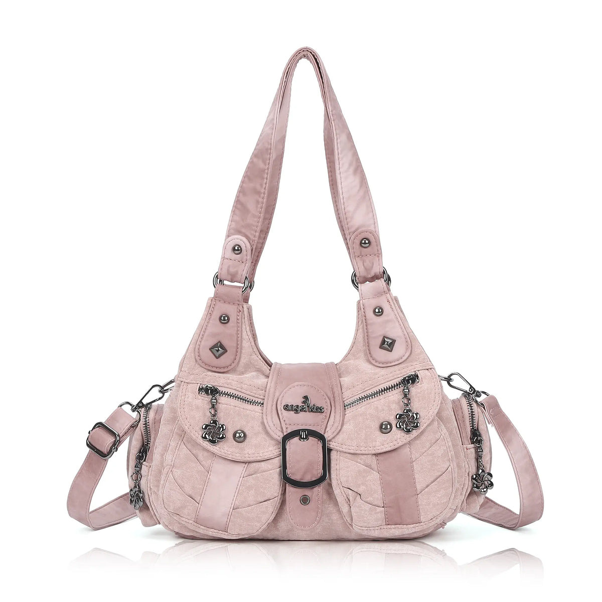 Relaxed Multi-Pocket Hobo Shoulder Bag