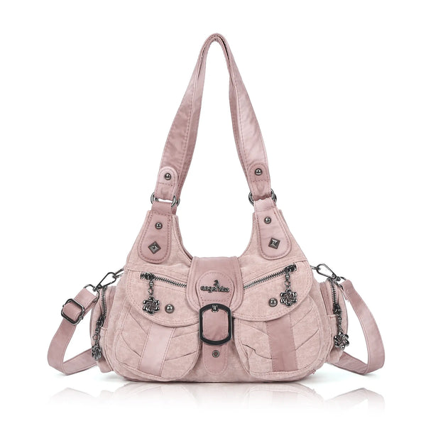 Relaxed Multi-Pocket Hobo Shoulder Bag