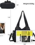 Soft-Structured Biker Shoulder Bag with Curved Panels