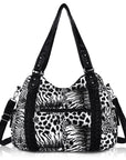large capacity vintage plaid oil painting handbag-Angelkiss Bag