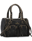Washed Multi-Pocket Mini Bowling Bag