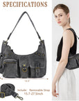 Multi-Pocket Underarm Shoulder Tote Bag