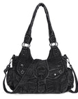 Women's Vintage Denim Multi-compartment High Capacity Hobo Bag | Angel Kiss Bag-Angelkiss Bag