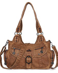 Women's retro fashion multi-compartment large capacity hobo bag | angel kiss bag-Angelkiss Bag