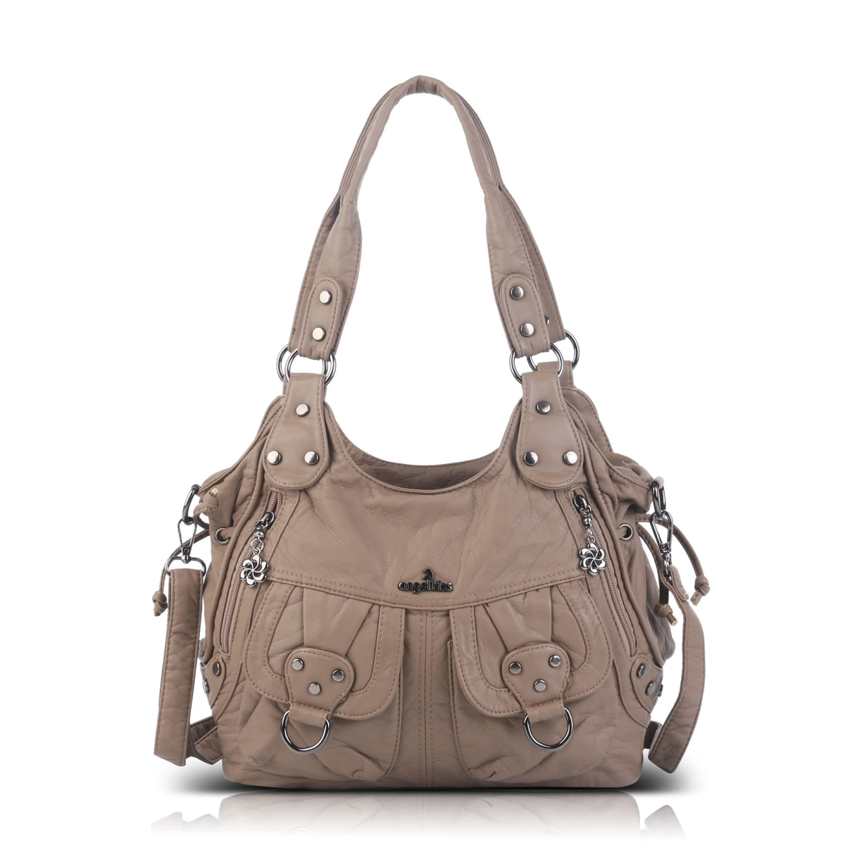 Vintage Wide-Strap Hobo Shoulder Bag