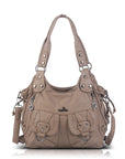 Vintage Wide-Strap Hobo Shoulder Bag