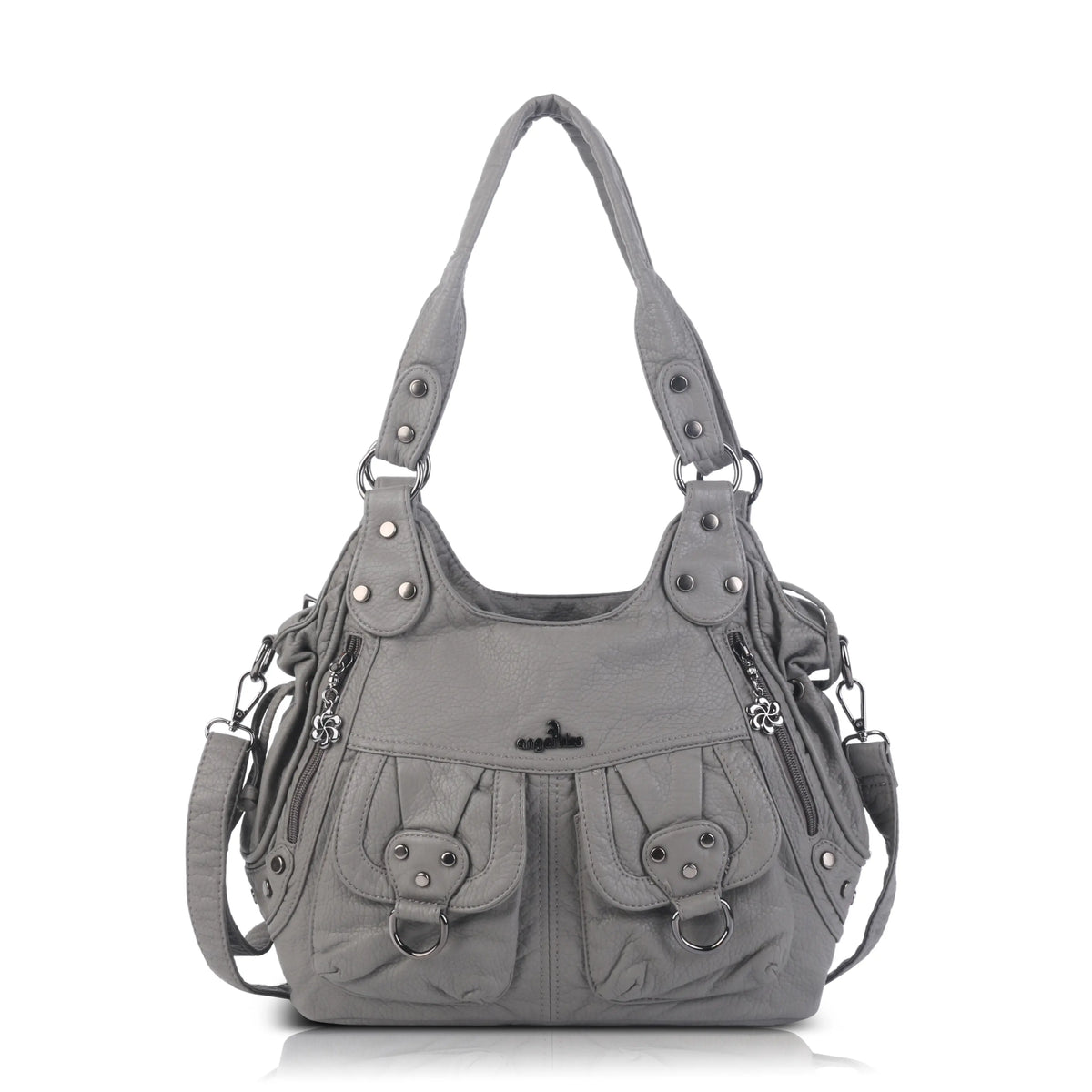 Vintage Wide-Strap Hobo Shoulder Bag