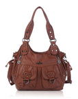 Vintage Wide-Strap Hobo Shoulder Bag