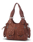 Vintage Wide-Strap Hobo Shoulder Bag