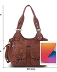 Vintage Wide-Strap Hobo Shoulder Bag
