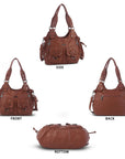 Vintage Wide-Strap Hobo Shoulder Bag