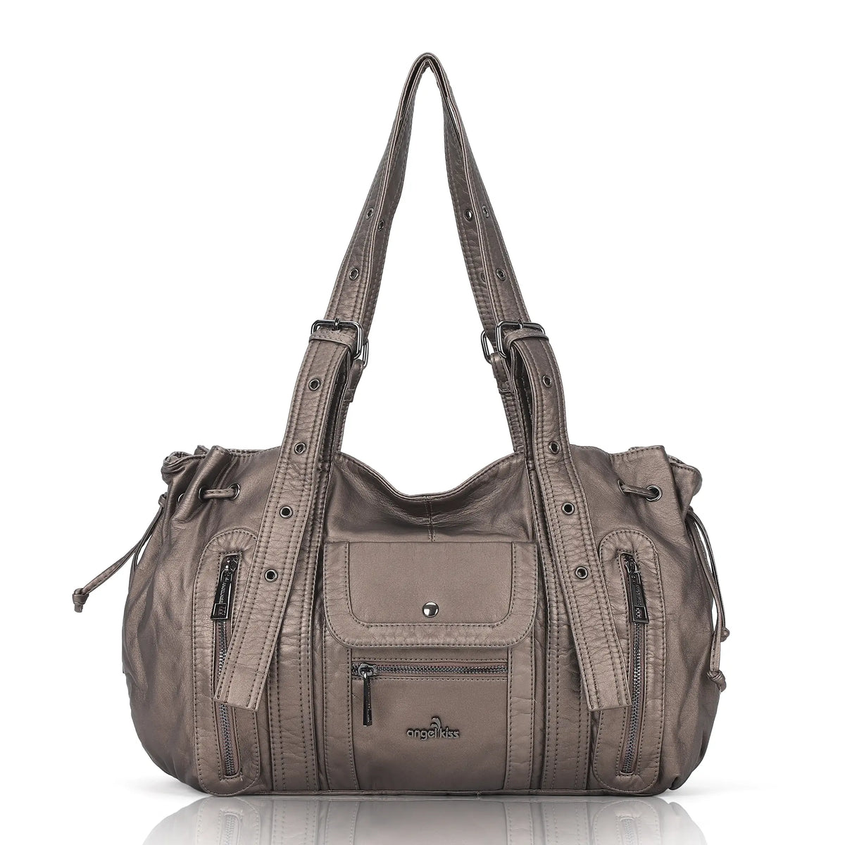 Vintage Multi-Pocket Bowling Shoulder Bag