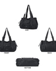 Vintage Multi-Pocket Bowling Shoulder Bag