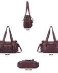 Utility-Inspired Multi-Pocket PU Tote Bag
