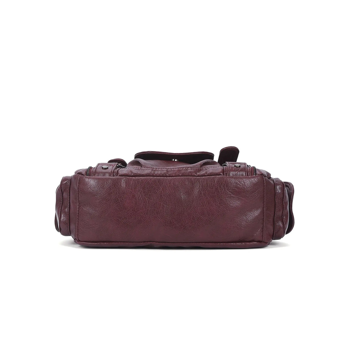 Utility-Inspired Multi-Pocket PU Tote Bag