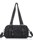 Vintage Multi-Pocket PU Bowling Shoulder Bag