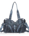Shoulder Bag – Vintage Multi-Pocket Studded Moto Style
