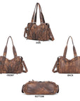 Shoulder Bag – Vintage Multi-Pocket Studded Moto Style