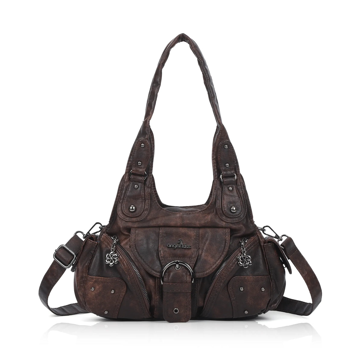 Vintage Multi-Pocket Hobo Bag for Women