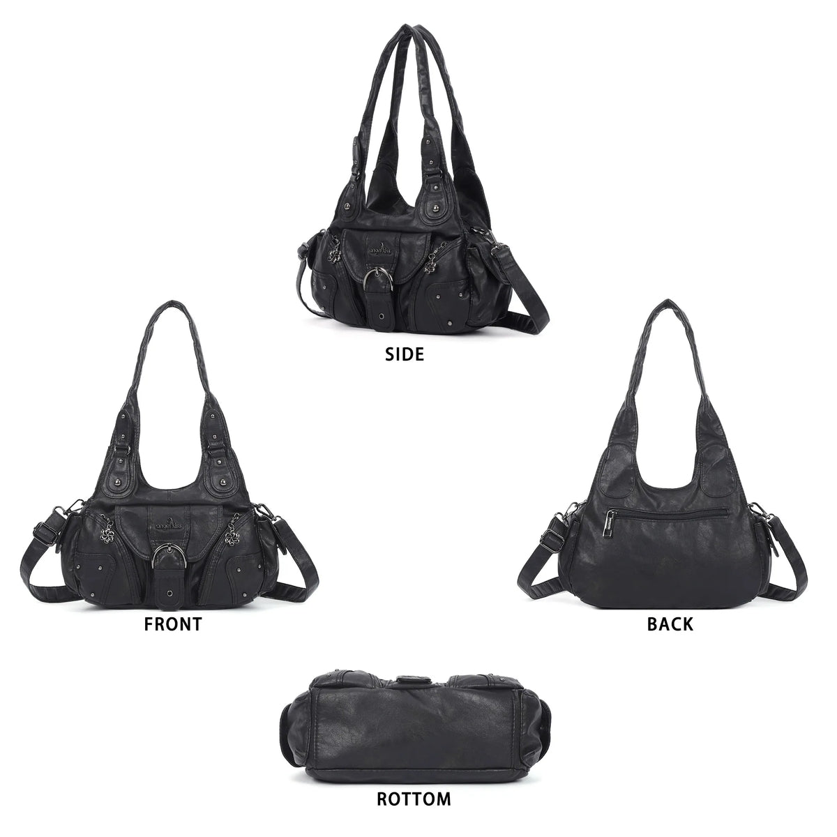 Vintage Multi-Pocket Hobo Bag for Women