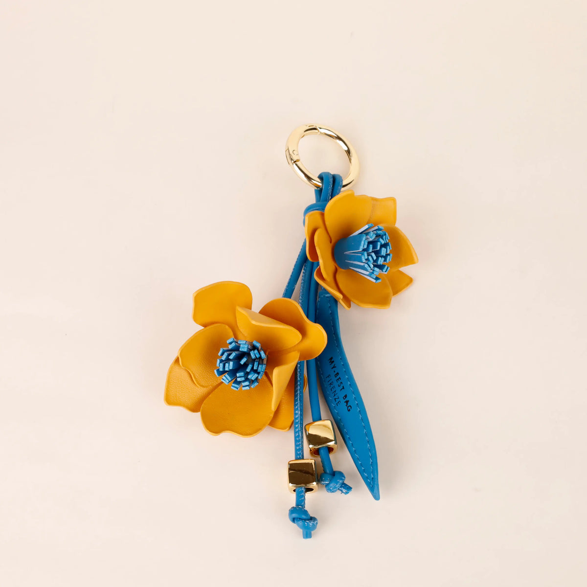 Sculptural Flower Bag Charm for a Colourful Finishing Touch