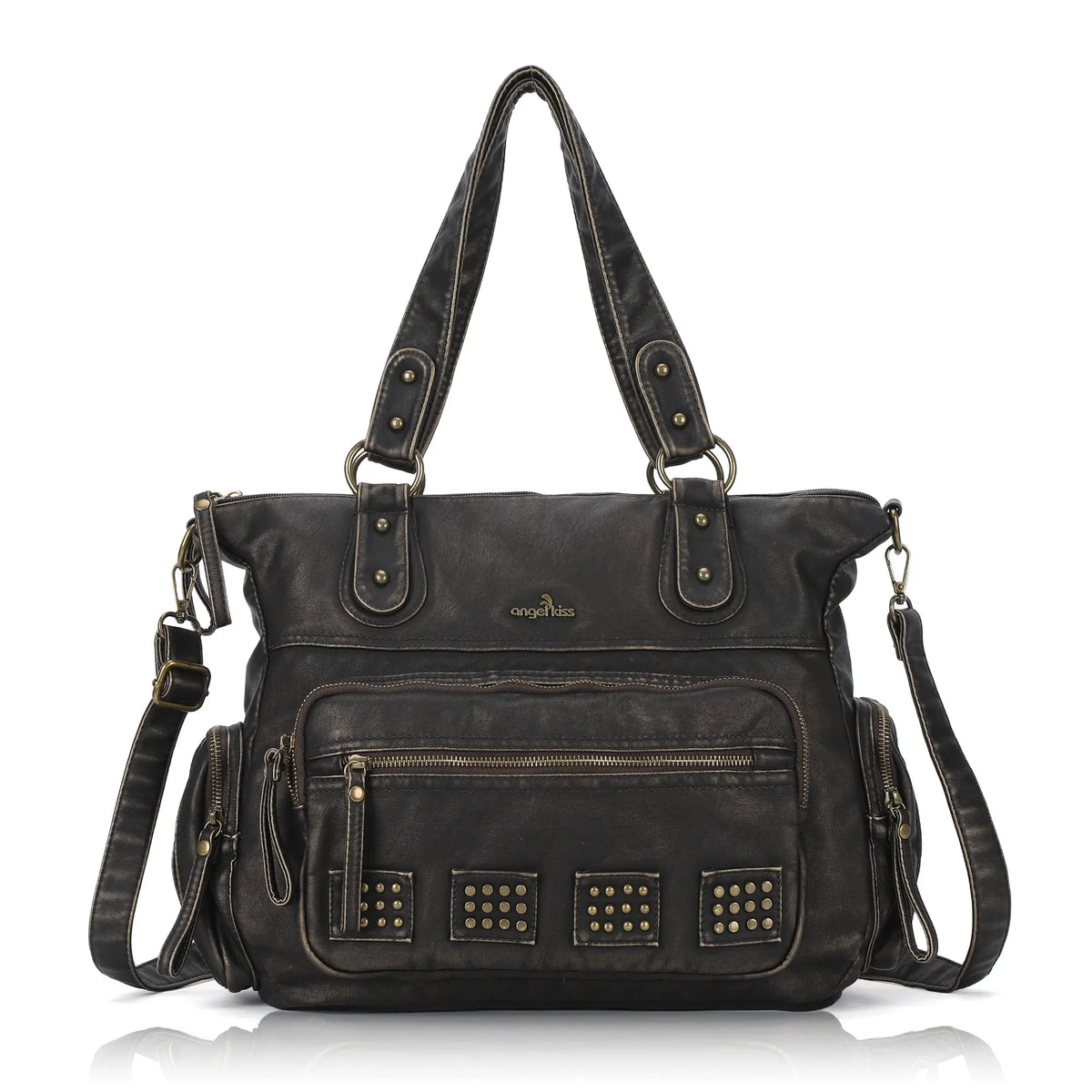 Large Multi-Pocket Shoulder Bag for Campus &amp; Office