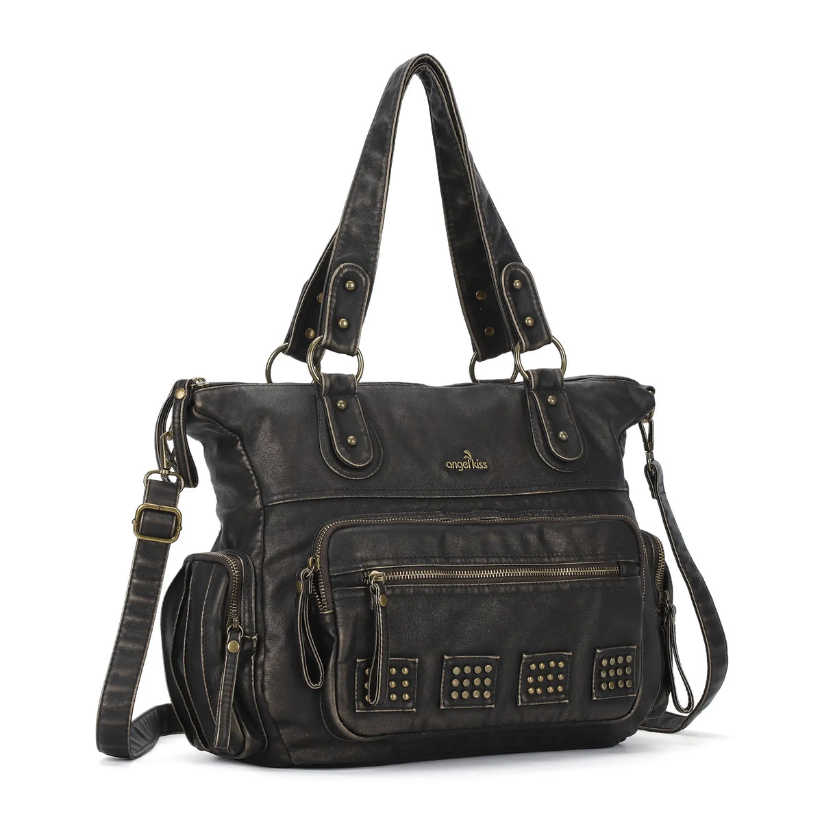 Large Multi-Pocket Shoulder Bag for Campus &amp; Office