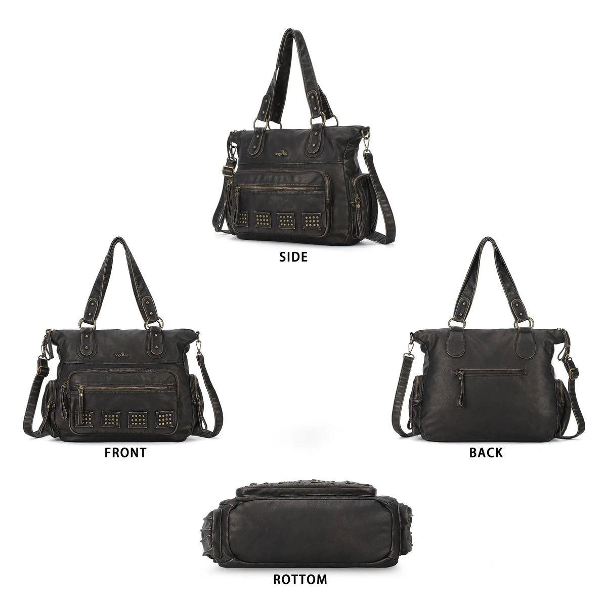 Large Multi-Pocket Shoulder Bag for Campus &amp; Office