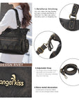 Large Multi-Pocket Shoulder Bag for Campus & Office