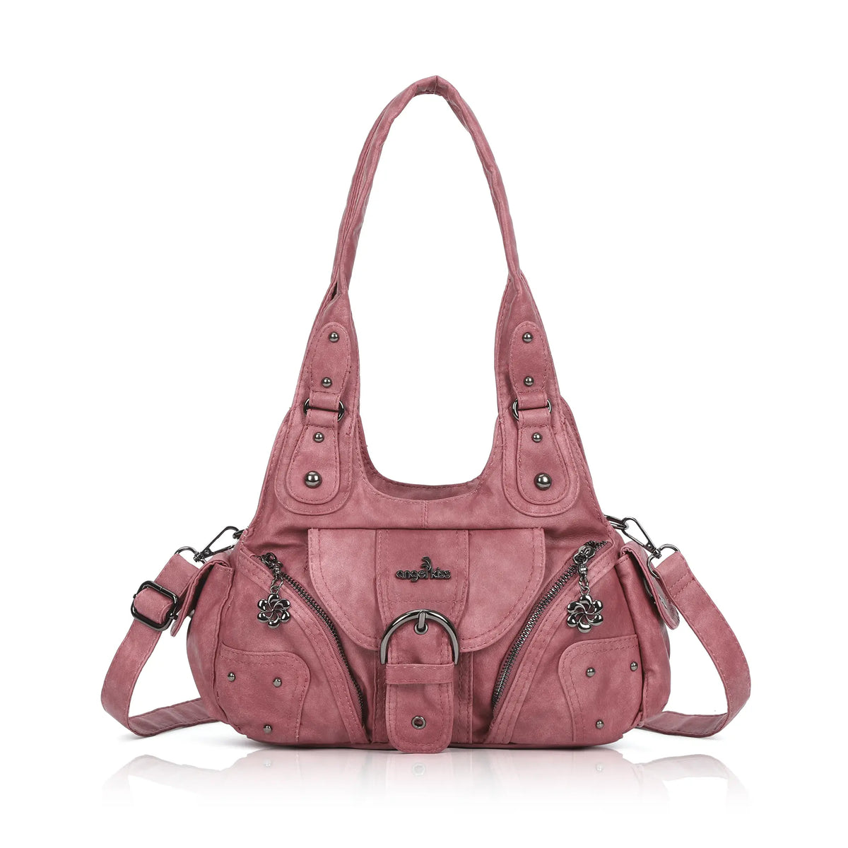 Y2K Ring-Detail East-West Shoulder &amp; Crossbody Bag