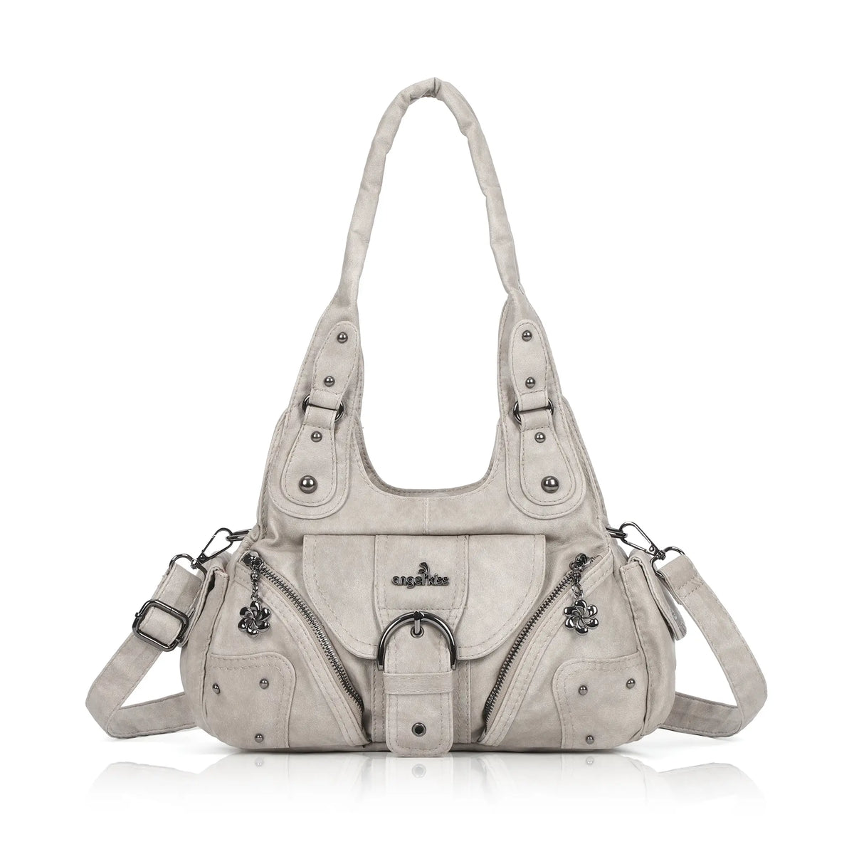 Y2K Ring-Detail East-West Shoulder &amp; Crossbody Bag
