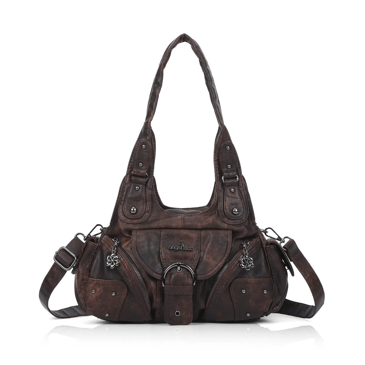 Y2K Ring-Detail East-West Shoulder &amp; Crossbody Bag