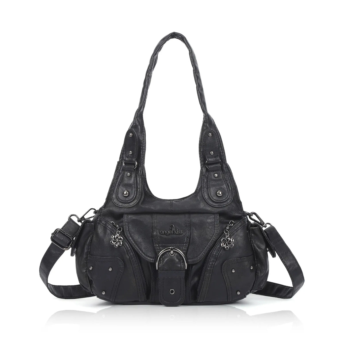 Y2K Ring-Detail East-West Shoulder &amp; Crossbody Bag