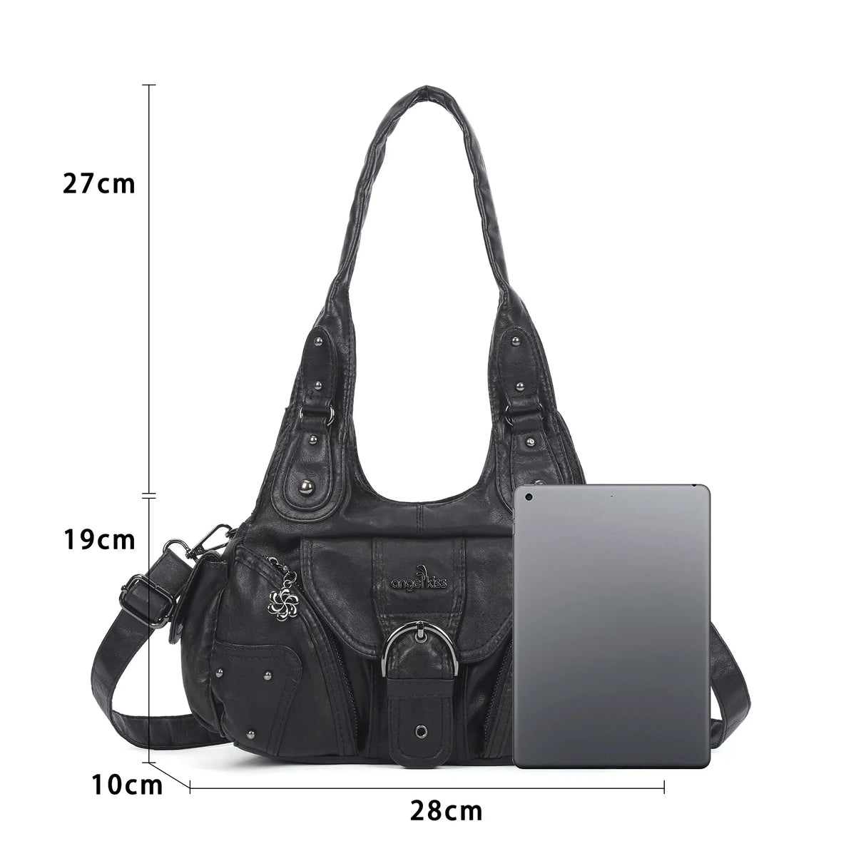 Y2K Ring-Detail East-West Shoulder &amp; Crossbody Bag